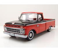 Ford F-100 Custom Cab Pick Up 1965 Rojo Negro Coche De Modelo 1:18 Sun Star
