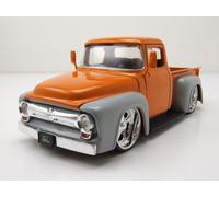 Ford F-100 Custom Pick-Up 1956 Naranja Gris Coche a Escala 1:24 Jada Toys