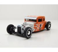 Ford Modelo A Custom Hot Rod #1 Harley Davidson 1929 Naranja Blanco 1:24 Maisto
