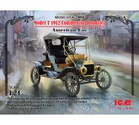 Ford Modelo T 1912 Roadster Comercial, Coche Americano 1:24 Kit De Plástico ICM