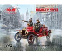 Ford Modelo T 1914 Fire Camión Con Crew 1:24 Plástico Modelo Kit Icm