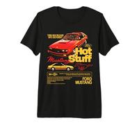 Ford - Mustang 1981 Hot Stuff con Logotipo de Pony Camiseta Premium