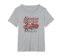 Ford Mustang 2003 Camiseta, Mujer Tallas Grandes, Gris Jaspeado, 5XL Grande