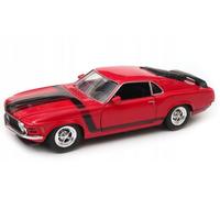FORD Mustang Boss 302 - 1970 - red / black - WELLY 1:24