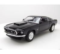 Ford Mustang Boss 429 1969 Negro Modelo De Coche 1:24 Welly