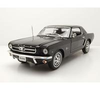 Ford Mustang Coupe 1964,5 Negro Modelo De Coche 1:18 Welly