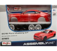 Ford Mustang Gt 2015 Rojo Die-Cast Metal 1:12 Kit De Modelo 39126 Maisto