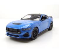 Ford Mustang GT 2024 Azul Negro Modelo De Coche 1:25 Welly