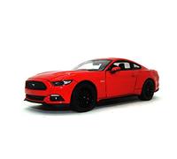 WELLY 1/24 FORD MUSTANG COUPÉ 5.0 GT 2015 AZUL MODELO ESTÁTICO DIECAST