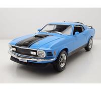Maisto M31453B 1970 Ford Mustang Mach 1 Muscle Car-Escala 1:18 Fundido a presión, Azul