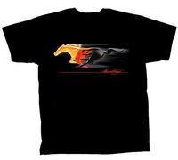 Ford Mustang T-Camiseta de Manga Corta de Poni de en Llamas Muscular