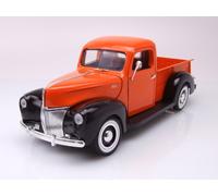 Ford Pickup 1940 Naranja Negro Modelo 1:18 Die-Cast MotorMax