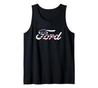 Ford Script American Flag Logo Camiseta sin Mangas