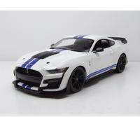 Ford Shelby MUSTANG GT500 2020 Blanco Azul Coche a Escala 1:18 Maisto