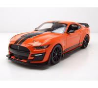 Ford Shelby MUSTANG GT500 2020 Naranja Negro Coche a Escala 1:24 Maisto