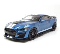 Ford Shelby Mustang GT500 2022 Azul Metálico Blanco Ixo Models 1:18