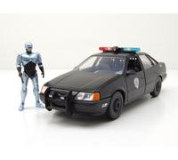 Ford Taurus Police 1986 Negro RoboCop Jada Toys Auto 1:24, Die-Cast