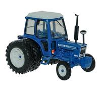Britains Tractor de juguete Ford 7600 (1969) – Azul/Blanco – Escala 1:32, doble rueda, 3+