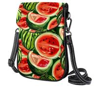 FORDAIIDV Bolso cruzado pequeño para mujer, bolsa de viaje ligera con correa ajustable para el hombro, diseño de sandías y frutas de verano
