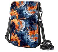 FORDAIIDV Bolso cruzado pequeño para mujer, bolsa de viaje ligera con correa ajustable para el hombro, diseño de hockey, fuego y agua