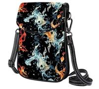 FORDAIIDV Bolso cruzado pequeño para mujer, bolsa de viaje ligera con correa ajustable para el hombro, diseño de hockey, agua de fuego