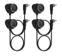 FORE Paquete de 4 cables MIDI TRS tipo A de 30 cm - Cable TRS tipo A de 3.5 mm a MIDI de 5 pines con enchufes ultra pequeños y espacio reducido - Paquete de 4 cables de 30 cm