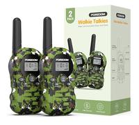 FOREDOM Walkie Talkies para Niños, Walkie Talkies con Largo Alcance, para Niños y Niñas de 3 a 12 Años, Regalo de Cumpleaños, Juguete Militar Genial - Set de 2, Verde Camuflaje