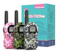 FOREDOM Walkie Talkies para Niños, Walkie Talkies con Largo Alcance, para Niños y Niñas de 3 a 12 Años, Regalo de Cumpleaños, Juguete Militar Genial - Set de 3