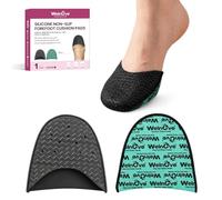 Forefoot Cushion Pads, No Show Half Socks, 1 Pairs, L:W9-11/M7.5-9