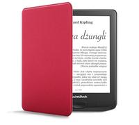 Forefront Cases Funda para Pocketbook Touch Lux 5, Lux 4, Touch HD 3 y Pocketbook Color (Colour) (2020) - Delgado, Ligera y Protectora Funda con Smart Auto Sueño Estela Función (Carcasa) - Rojo