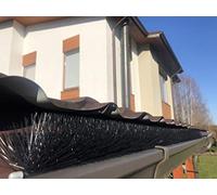 Forega - 20 cepillos para canalón, 20 m, 100 cm de diámetro, 15 cm de diámetro, protección contra Las Hojas y Las martas