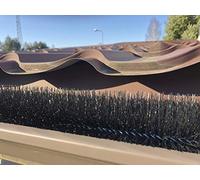 Forega - Cepillo para Canalones 30m, Protección contra Hojas y Martas, Fácil Instalación, 120cm de Longitud, 10cm de Diámetro, 25 Unidades, Ideal para Canalones Semicirculares y Fotovoltaicas