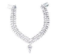 Forehead Headband Rhinestone Bridal Head Chain Wedding Hair Accessories Bride Girl Headwear Pageant para ocasiones especiales y festivales(Silver 7)