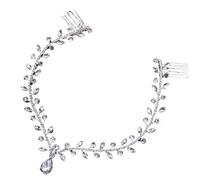 Forehead Headband Rhinestone Bridal Head Chain Wedding Hair Accessories Bride Girl Headwear Pageant para ocasiones especiales y festivales(Silver 2)