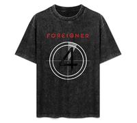 Foreigner 4 Studio Album Cover Art 80s Concert Tour Unisex T-Shirt Printed tee Graphic Top Men Black Shirt XL