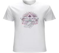Foreigner Neon Guitar Mens T Shirt Unisex tee Band MerchCasual Round Neck White S