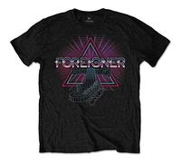 Foreigner - T-Shirt # L Black Unisex # Neon Guitar