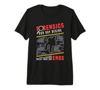 Forense Nuestro Día Comienza Cuando Investigación Crimen Verdadero CSI Camiseta Premium