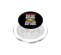 Forense Nuestro Día Comienza Cuando Tu Día Termina PopSockets PopGrip para MagSafe