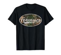 Forensics Camouflage Throwback Style Graphic Camiseta
