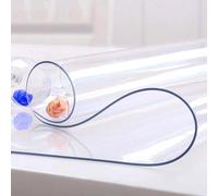 ForenTex - Mantel Hule Transparente PVC para Mesas Rectangular, Protector de Mesa Impermeable y Antimanchas, Resistente al Calor, Fácil de Limpiar, Cortable a Medida (2,00mm, 90x300cm)