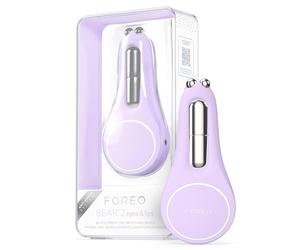 FOREO BEAR 2 eyes & lips, Dispositivo rejuvenecedor de microcorrientes, Lifting facial inmediato, Masajeador de ojos, Tratamiento antiojeras, Lavender