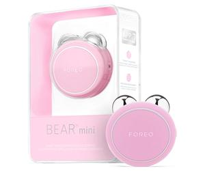 FOREO BEAR mini Masajeador facial eléctrico de microcorrientes - Define el contorno de la mandíbula - Lifting facial no invasivo - Pearl Pink