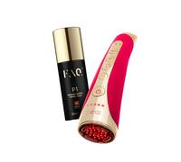 FOREO FAQ 102 Set - Dispositivo EMS, RF y LED + Prebase conductora FAQ P1 | Dispositivo RF facial, EMS, Masajeador LED facial, Luz roja, Prebase conductora, Miel de manuka, Con app, Tonificación