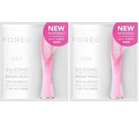 FOREO ISSA Hybrid Wave - Cabezal de cepillo de silicona y cerdas de polímero PBT (6 meses, duradero, intercambiable), color rosa (Paquete de 2)