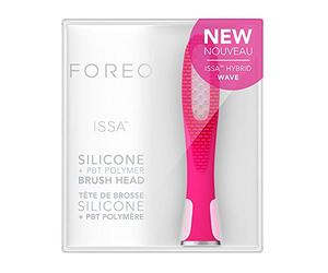 FOREO ISSA Hybrid Wave - Cabezal de cepillo de silicona y cerdas de polímero PBT (6 meses, duradero, intercambiable), color fucsia