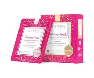 FOREO Máscara facial Shimmer Freak Advanced Collection 2.0 UFO-Activated, Contorno de ojos, Belleza facial, Agua de rosas, Niacinamida, Todo tipo de piel, Arrugas, Hinchazón, 6 unidades