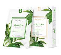 Mascarilla facial FOREO Green Tea para piel con imperfecciones, pack de 3, fórmula calmante y antioxidante, no testada en animales y compatible con los dispositivos UFO