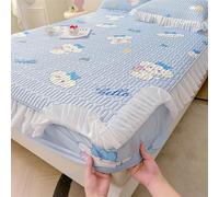 FOREPOTY Ropa de Cama,Sábanas Ajustables De Látex Estampadas De Dibujos Animados,Protector De Colchón Antideslizantes De Color Sólido, Perro, 150 * 200 Cm (3 Piezas)