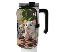 FoRes Bolsa de accesorios versátil para botellas deportivas para madres e hijos, ideal para caminar, yoga, gimnasio y viajes de ocio, Black, S, Decoración de arte